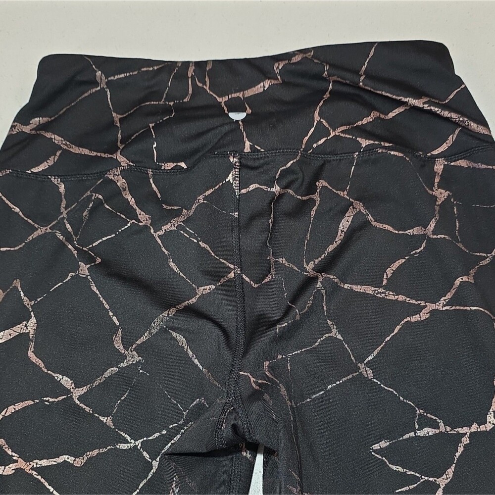 Avia Women's Black Pink Abstract Print Pull-On Active Leggings Size S - Picture 4 of 8